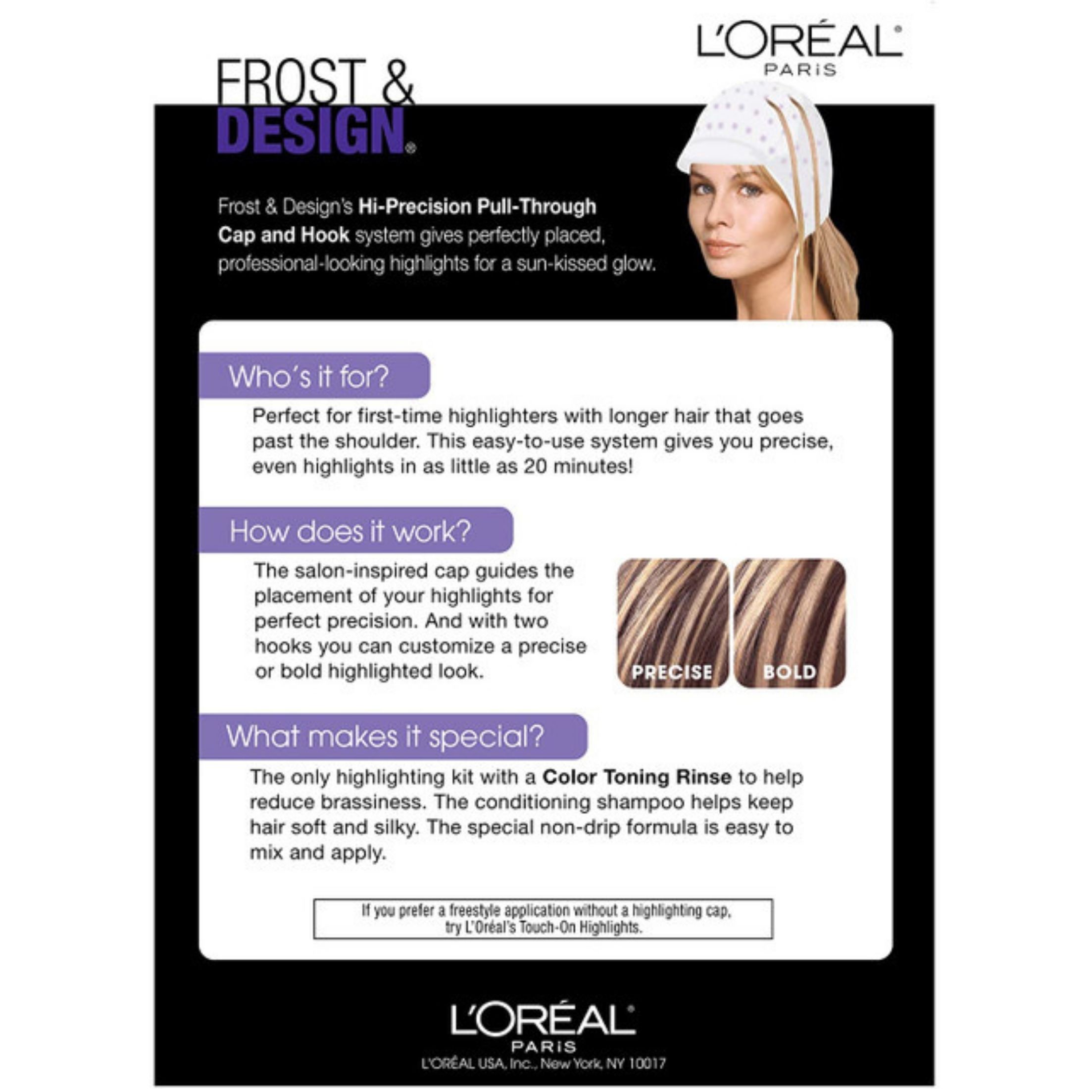 Frost & Design L'Oreal Paris Cap Hair Highlights, Champagne H85, 1 Kit