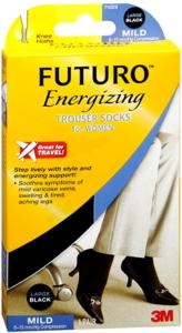 Futuro Energizing Trouser Socks For Women Mild Large Black
