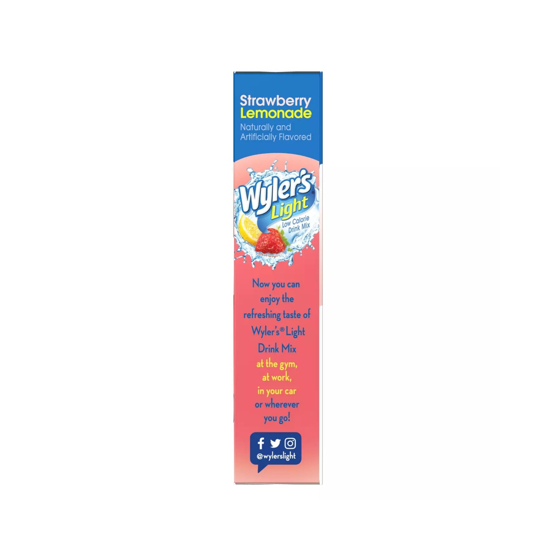 Wyler's Light Singles To Go! Drink Mix, Low Calorie, Strawberry Lemonade