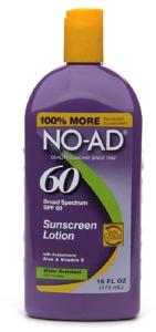 No Ad Sun Care Sunscreen Lotion, Broad Spectrum SPF 60, Super Value Size