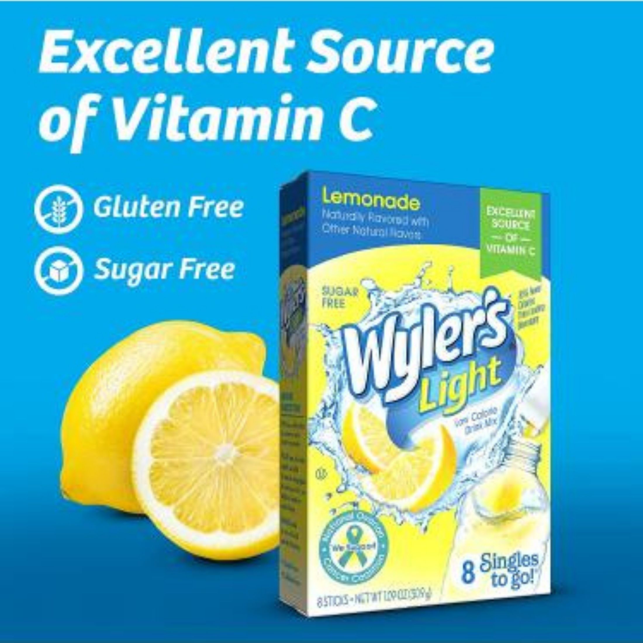 Wyler's Light Singles To Go! Low Calorie Lemonade Drink Mix