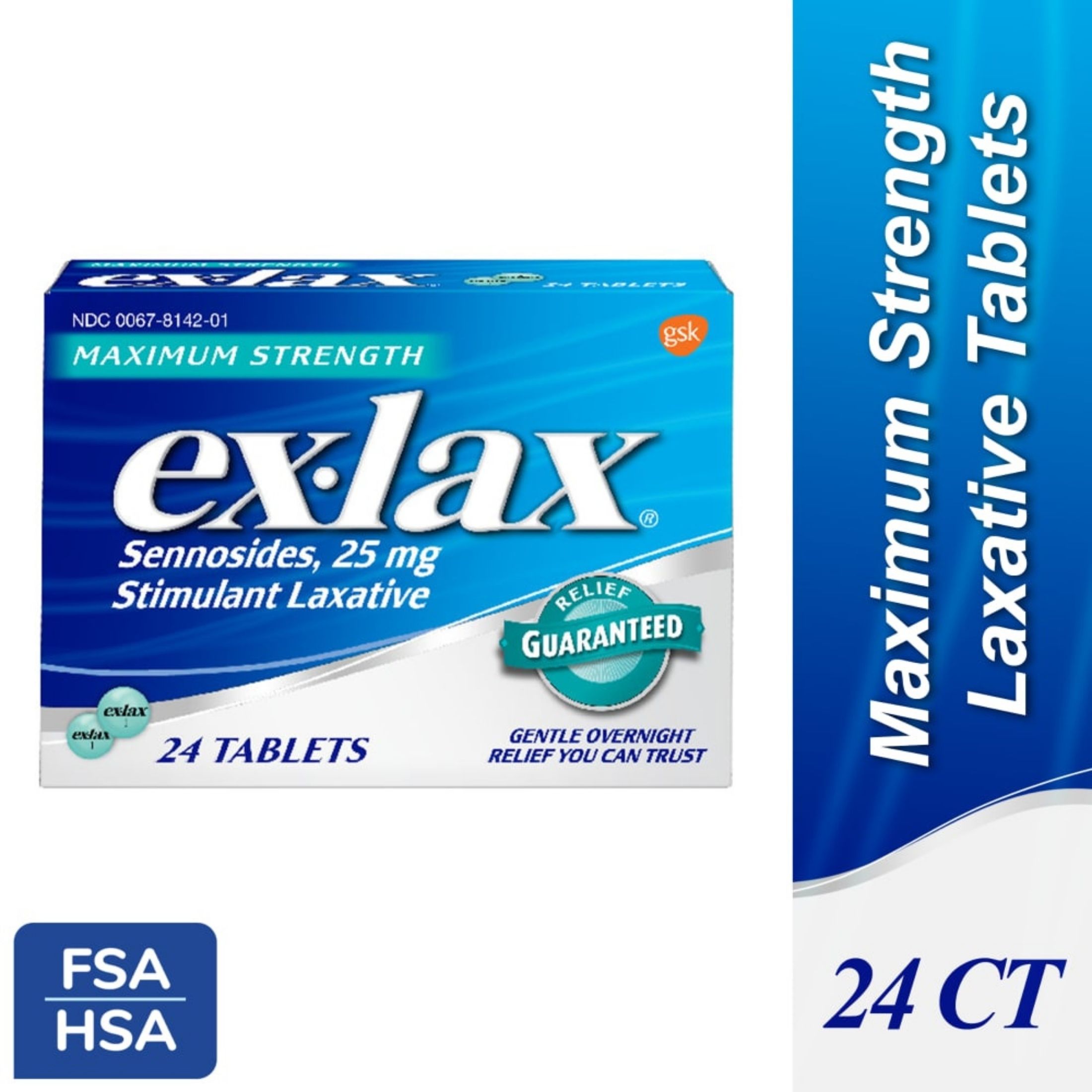 Ex-Lax Maximum Strength Stimulant Laxative Constipation Relief Pills For Occasional Constipation, Gentle Laxatives