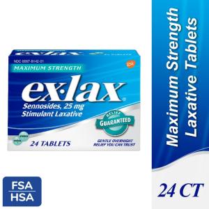 Ex-Lax Maximum Strength Stimulant Laxative Constipation Relief Pills For Occasional Constipation, Gentle Laxatives