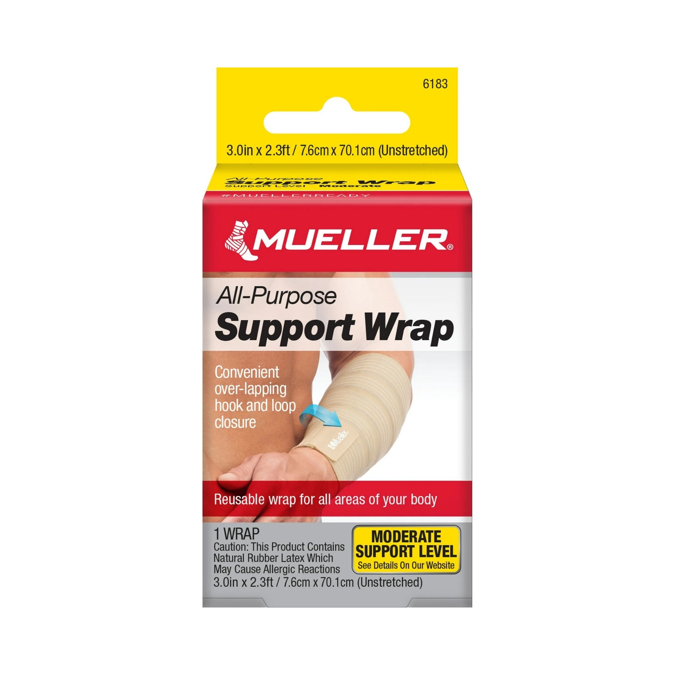 Mueller All-purpose Support Wrap, Beige, 3