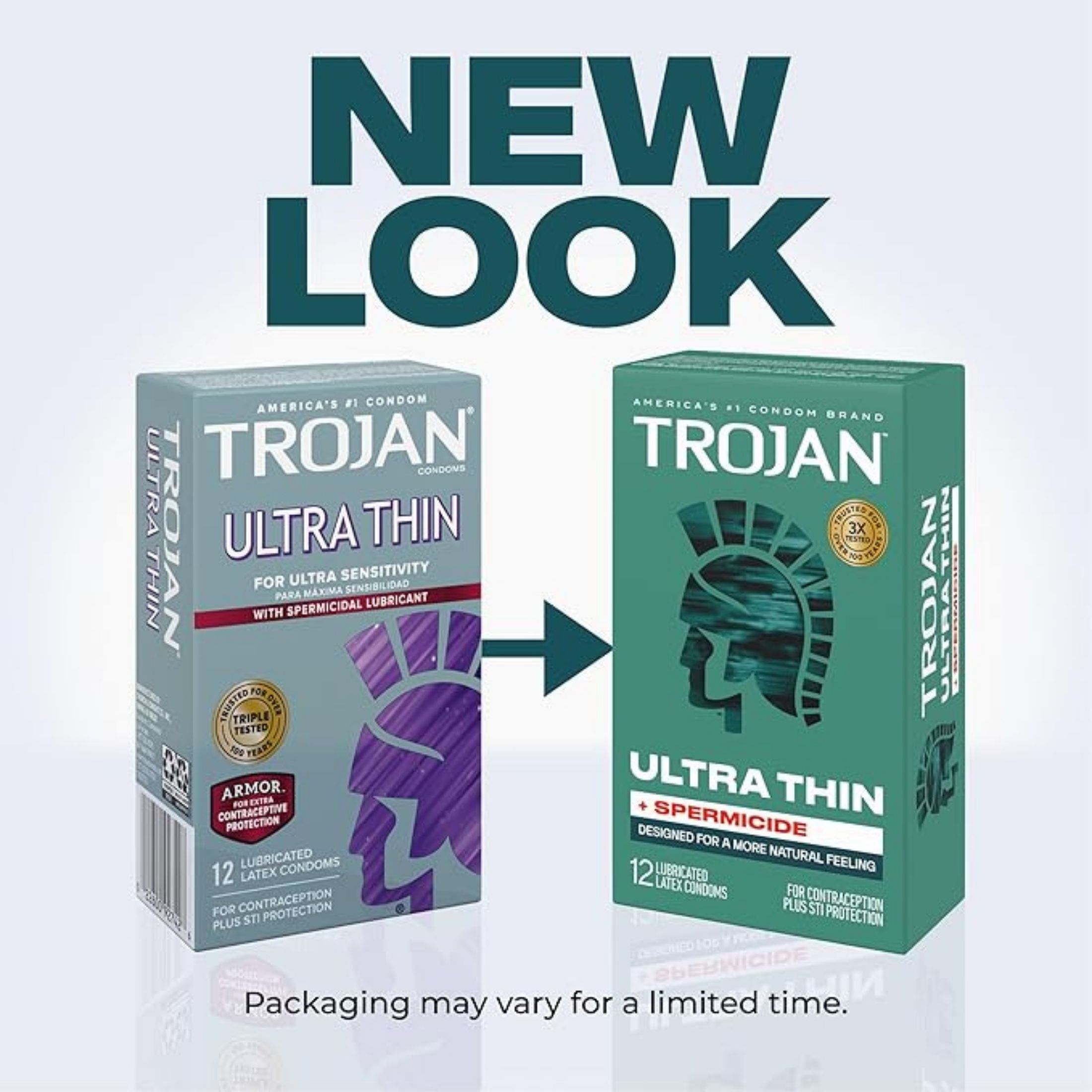 Trojan Condom Sensitivity Ultra Thin Spermicidal Lubricated Condoms