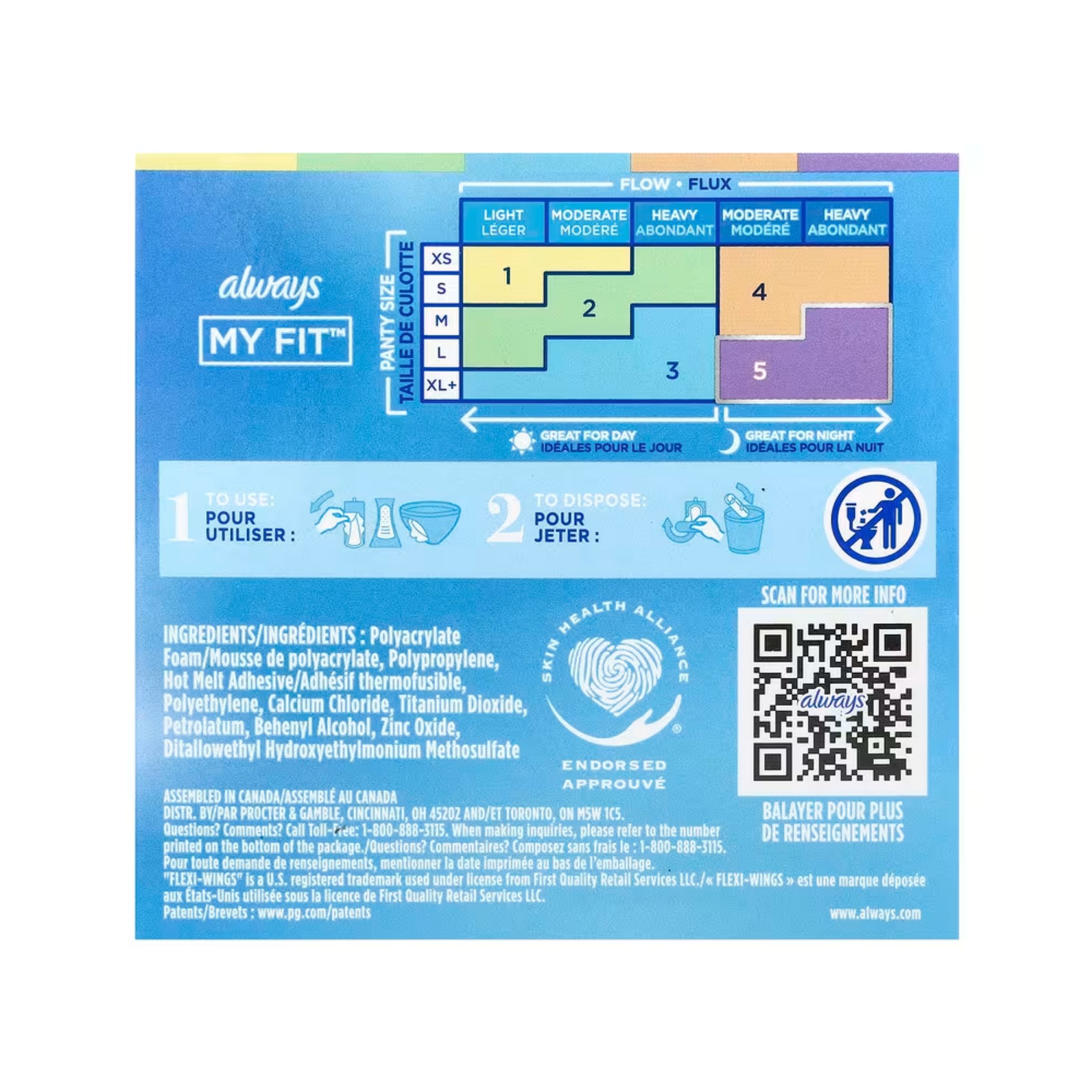Always Infinity Flex Foam With Wings, Size 1, Regular Flow, Unscented, 18 Pads