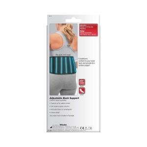 MUELLER Sports Medicine Adjustable Back Brace For Men And Women, Relief For Upper And Lower Back Pain, Sciatica, And Scoliosis, Black, One Size Fits Most, 1 Count