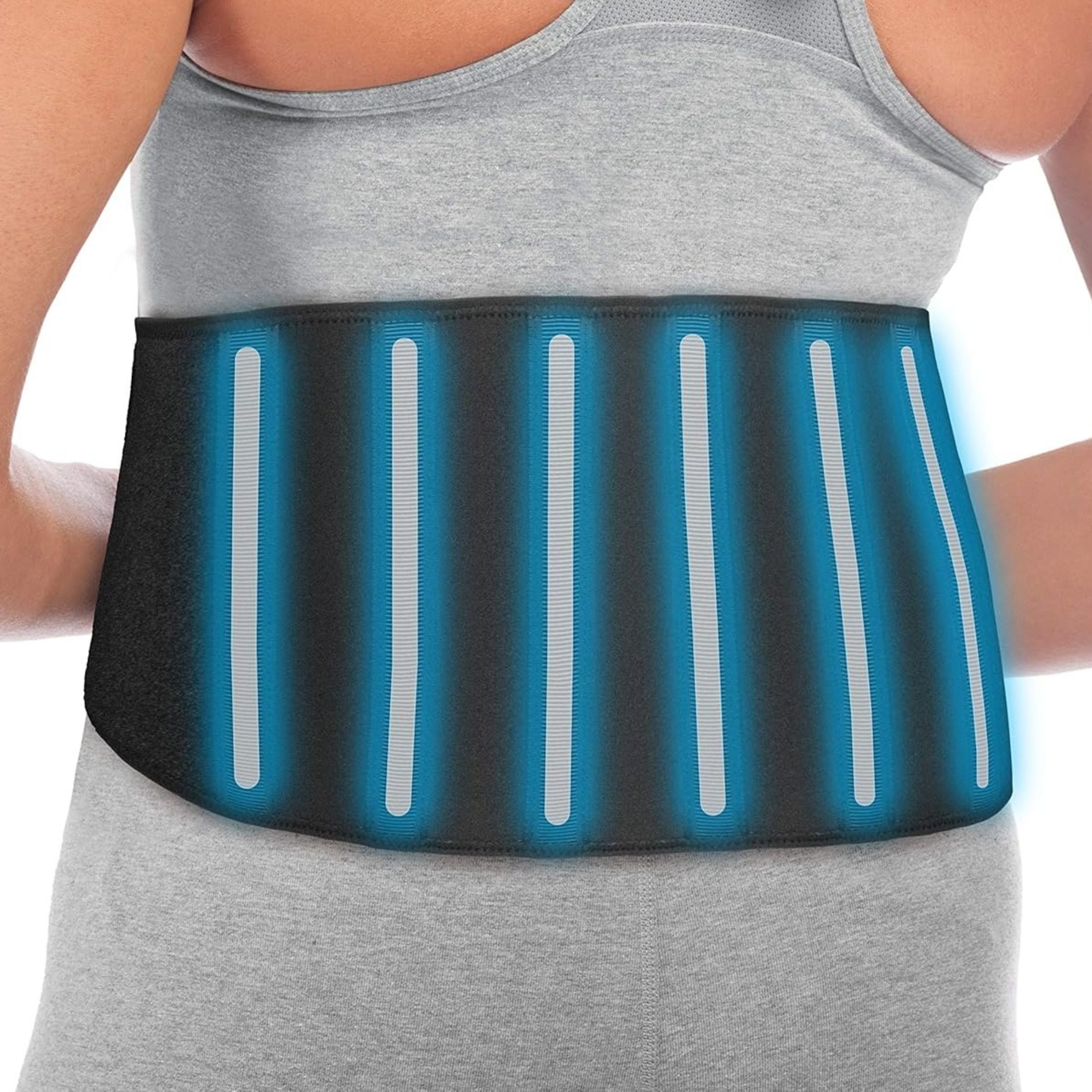 MUELLER Sports Medicine Adjustable Back Brace For Men And Women, Relief For Upper And Lower Back Pain, Sciatica, And Scoliosis, Black, One Size Fits Most, 1 Count