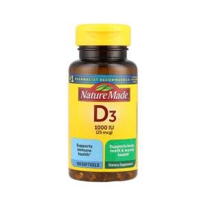 Nature Made Vitamin D3 Dietary Supplement Liquid Softgels