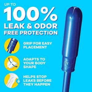 Tampax Pearl Tampons Super Absorbency With Leak Guard Braid, Unscented
