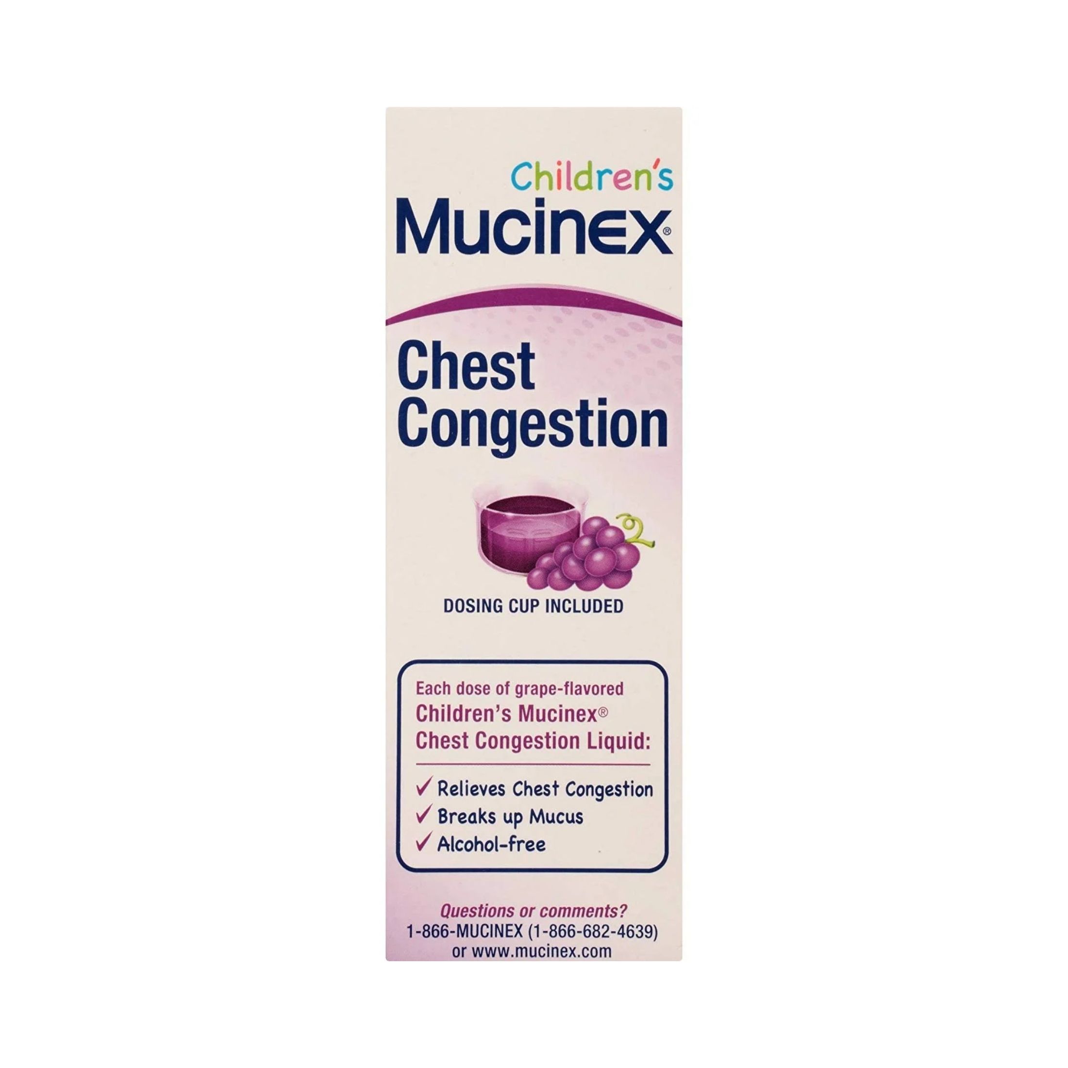 Children's Mucinex Child Expectorant Chest Congestion Liquid Grape Flavor 4 OZ