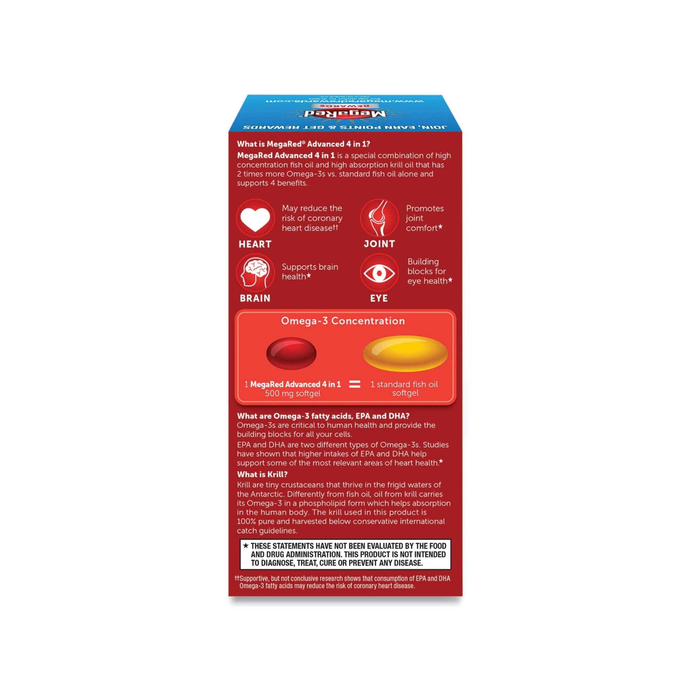MegaRed Omega 3s, Advanced, 4 In 1, 500 Mg, Softgels
