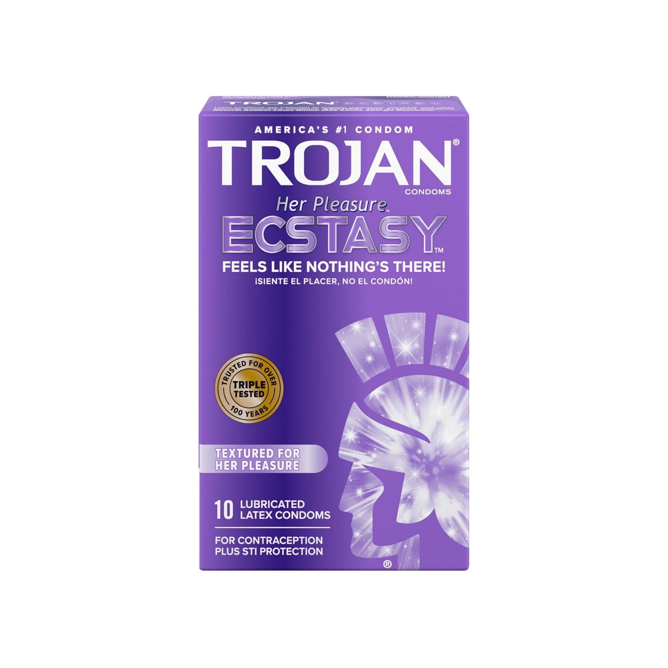 Trojan Her Pleasure Ecstasy Condoms, Latex, Lubricated