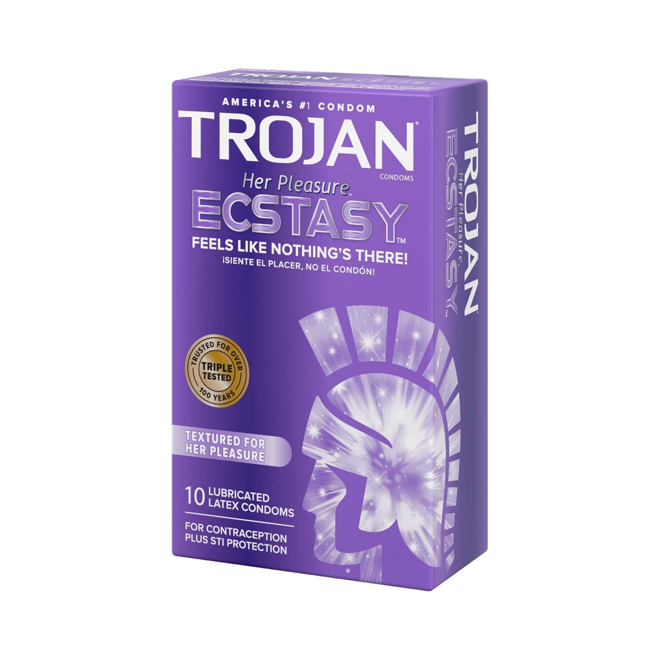 Trojan Her Pleasure Ecstasy Condoms, Latex, Lubricated
