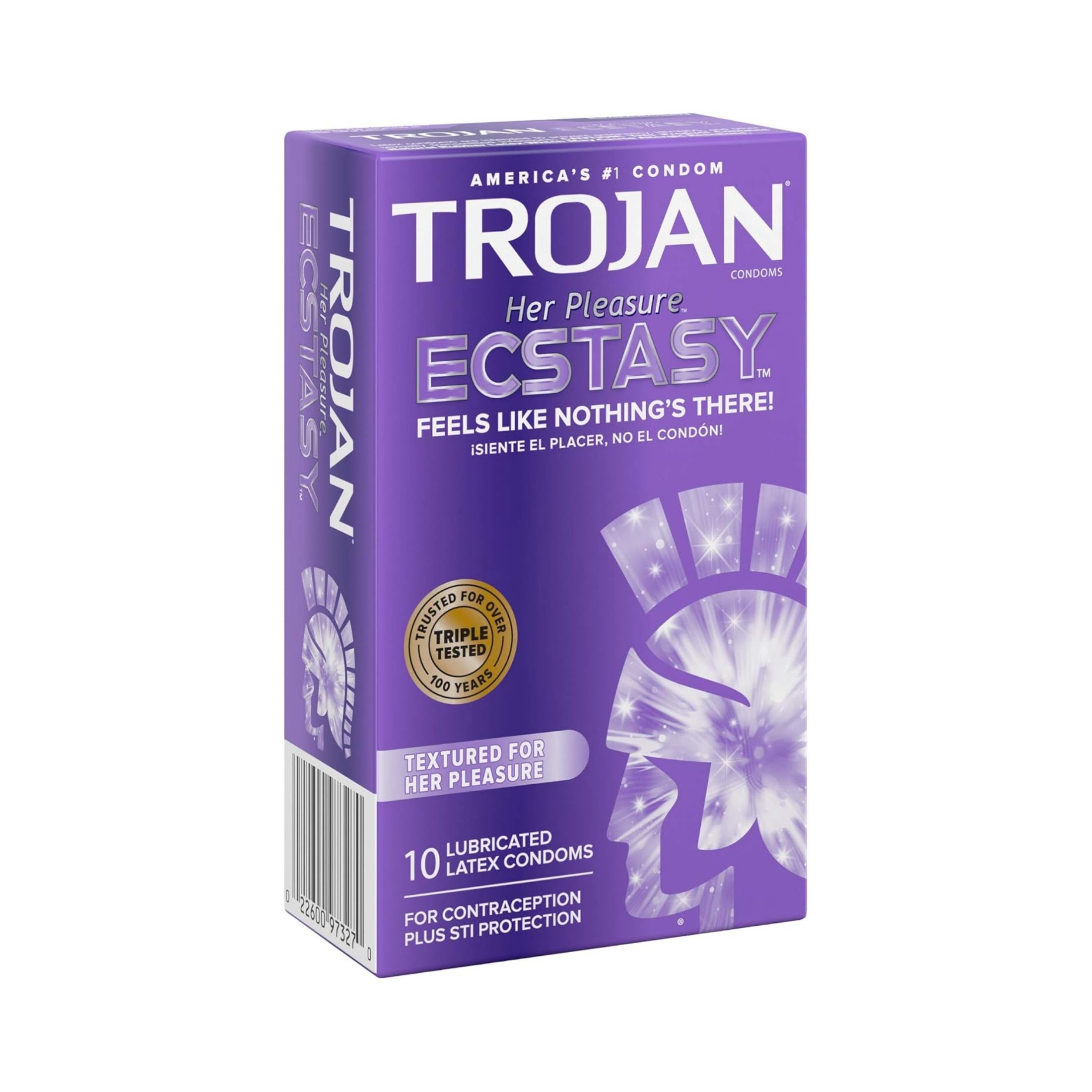 Trojan Her Pleasure Ecstasy Condoms, Latex, Lubricated