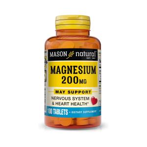 Mason Natural Magnesium, 200 Mg, 100 Tablets
