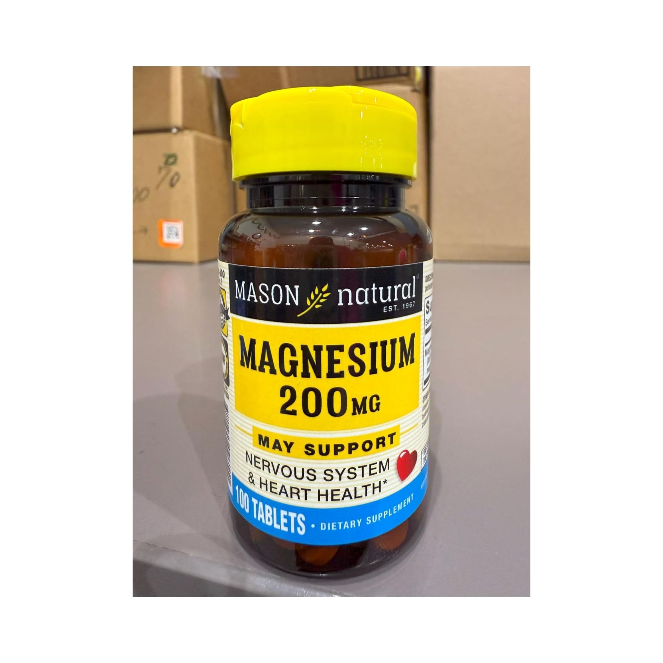 Mason Natural Magnesium, 200 Mg, 100 Tablets