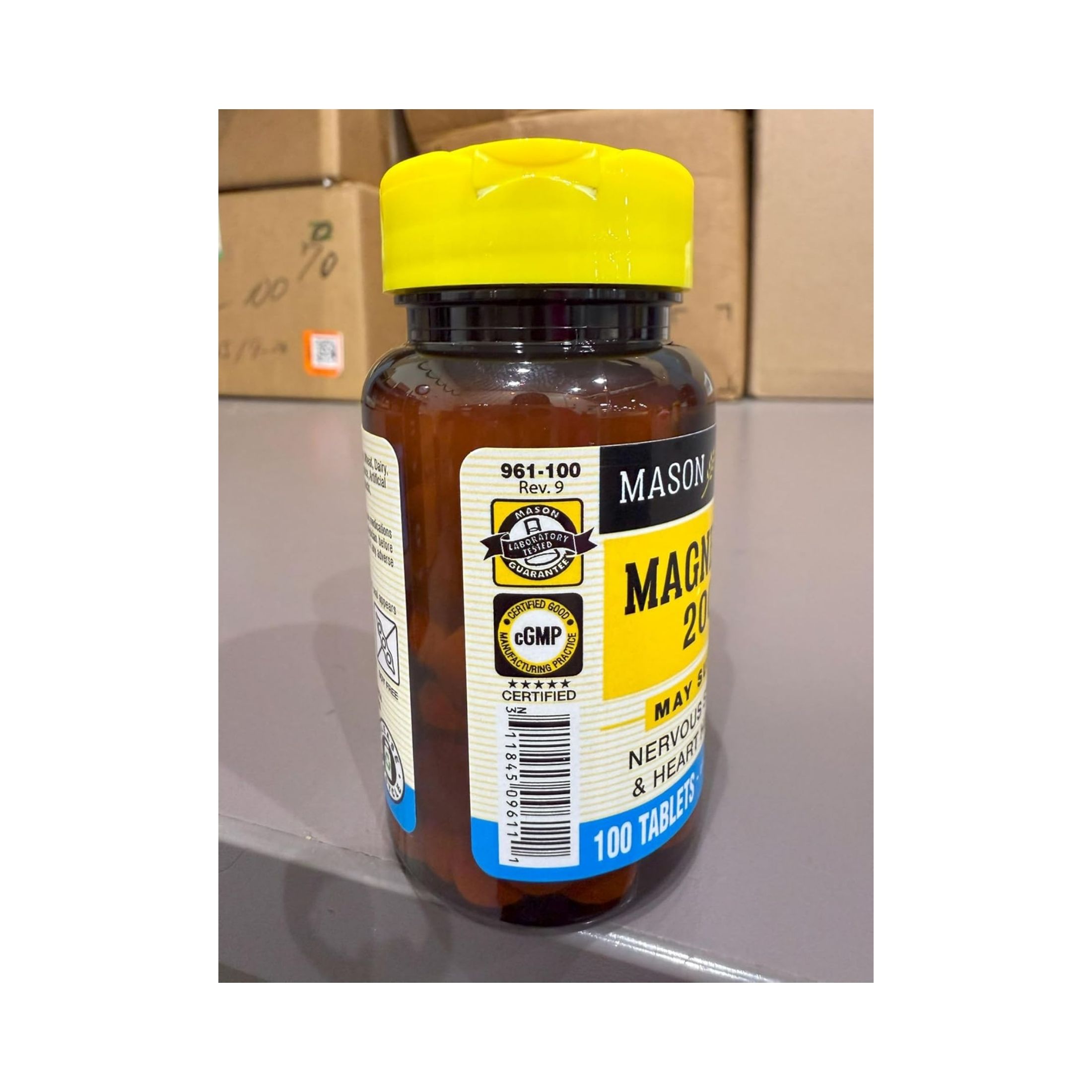 Mason Natural Magnesium, 200 Mg, 100 Tablets