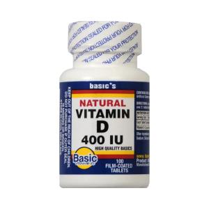 Basic Vitamins Natural Vitamin D3 400 IU Tablets