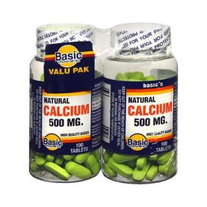Basic Vitamins Oyster Shell Calcium 500 Mg