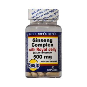 Basic Vitamins Ginseng Complex With Royal Jelly 500mg - 50 Tabs