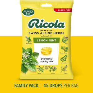Ricola Oral Anesthetic, Sugar Free, Lemon Mint, Drops