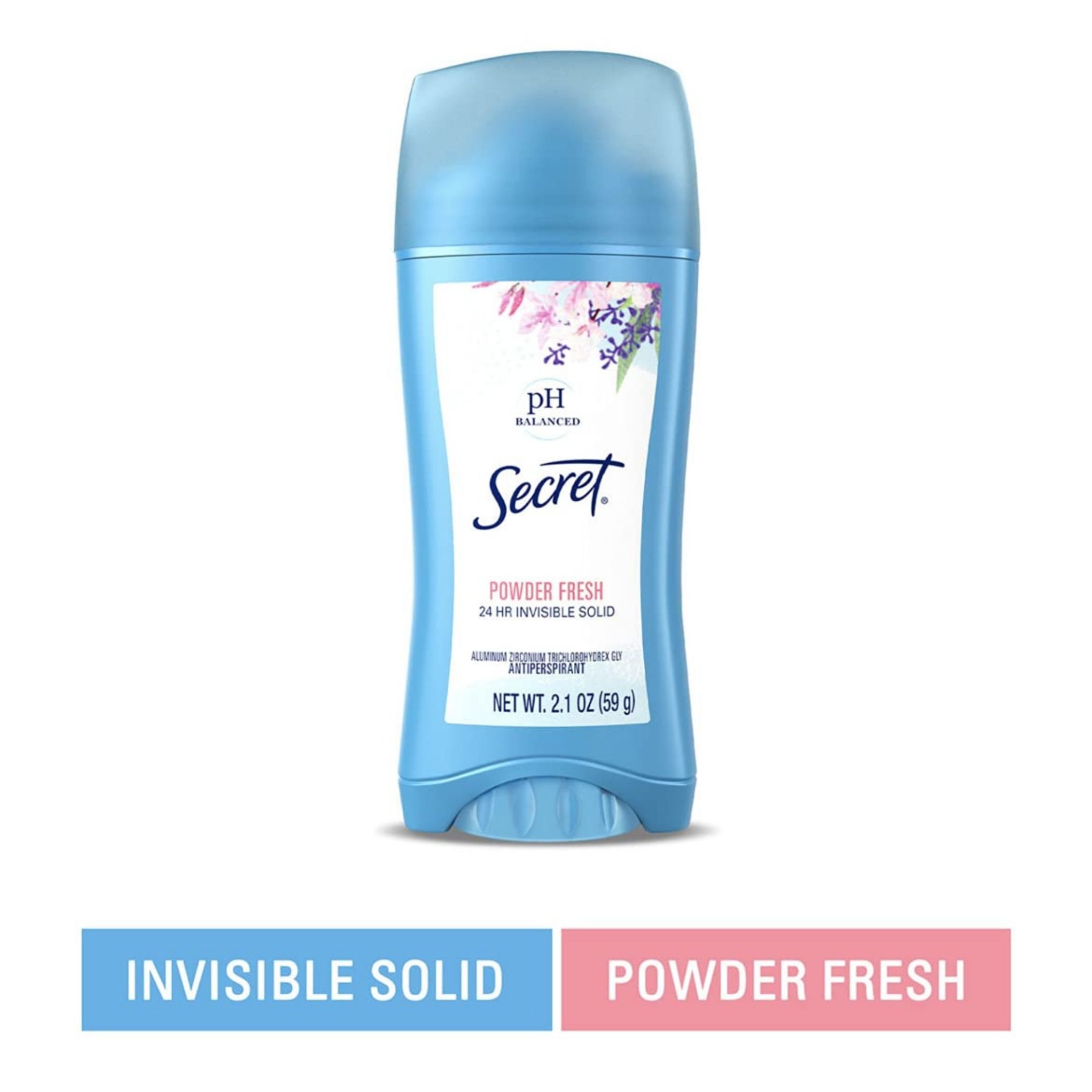 Secret Invisible Solid Antiperspirant And Deodorant, Powder Fresh, 2.1 Ounce