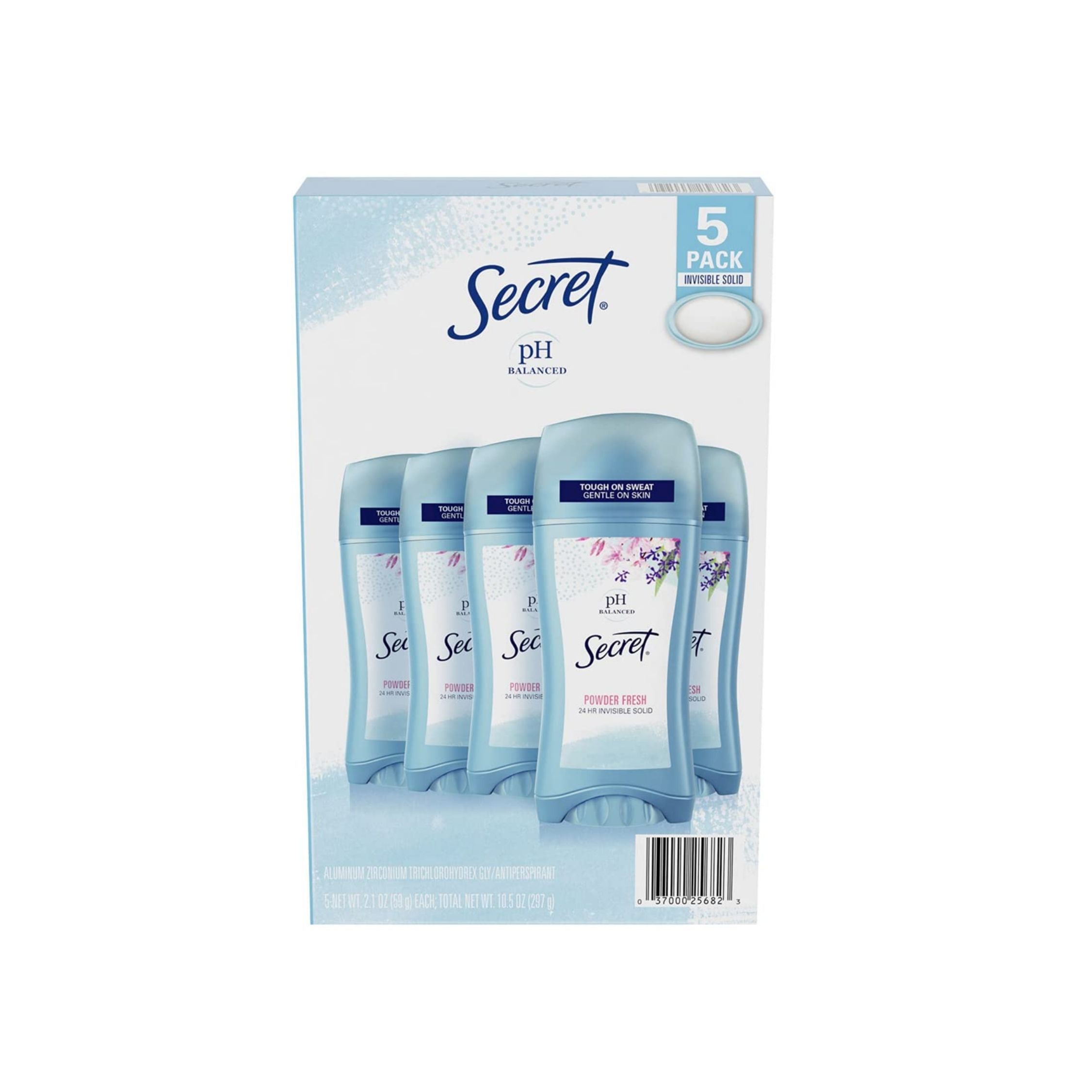 Secret Invisible Solid Antiperspirant And Deodorant, Powder Fresh, 2.1 Ounce