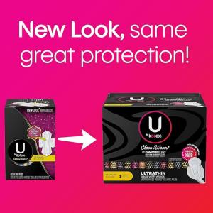 U by Kotex CleanWear Ultra Thin Regular Pads With Wings