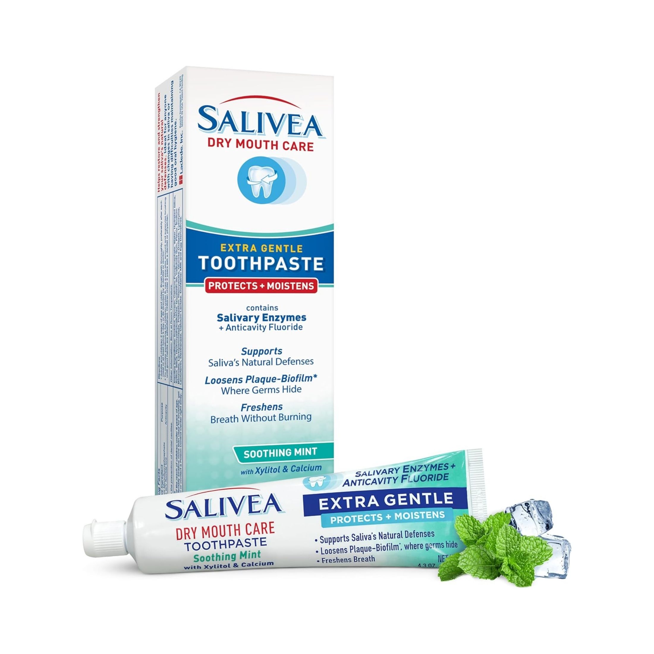 Salivea Extra Gentle Toothpaste Soothing Mint, 4.3 Oz