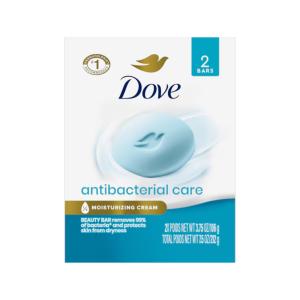 Dove Care & Protect Antibacterial Beauty Bar - 2 - 3.75 Oz Bars