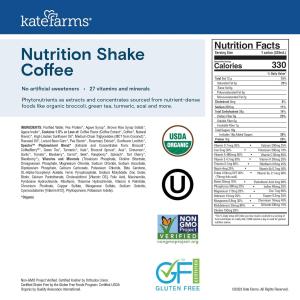 Kate Farms Nutrition Shake, 325 Ml, Coffee