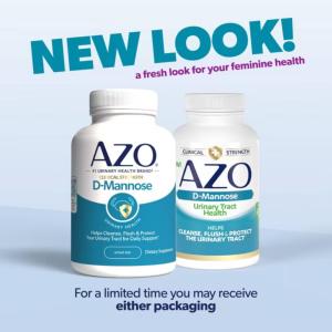 Azo Cleanse + Protect D-Mannose Capsules For Urinary Tract Health - 120ct