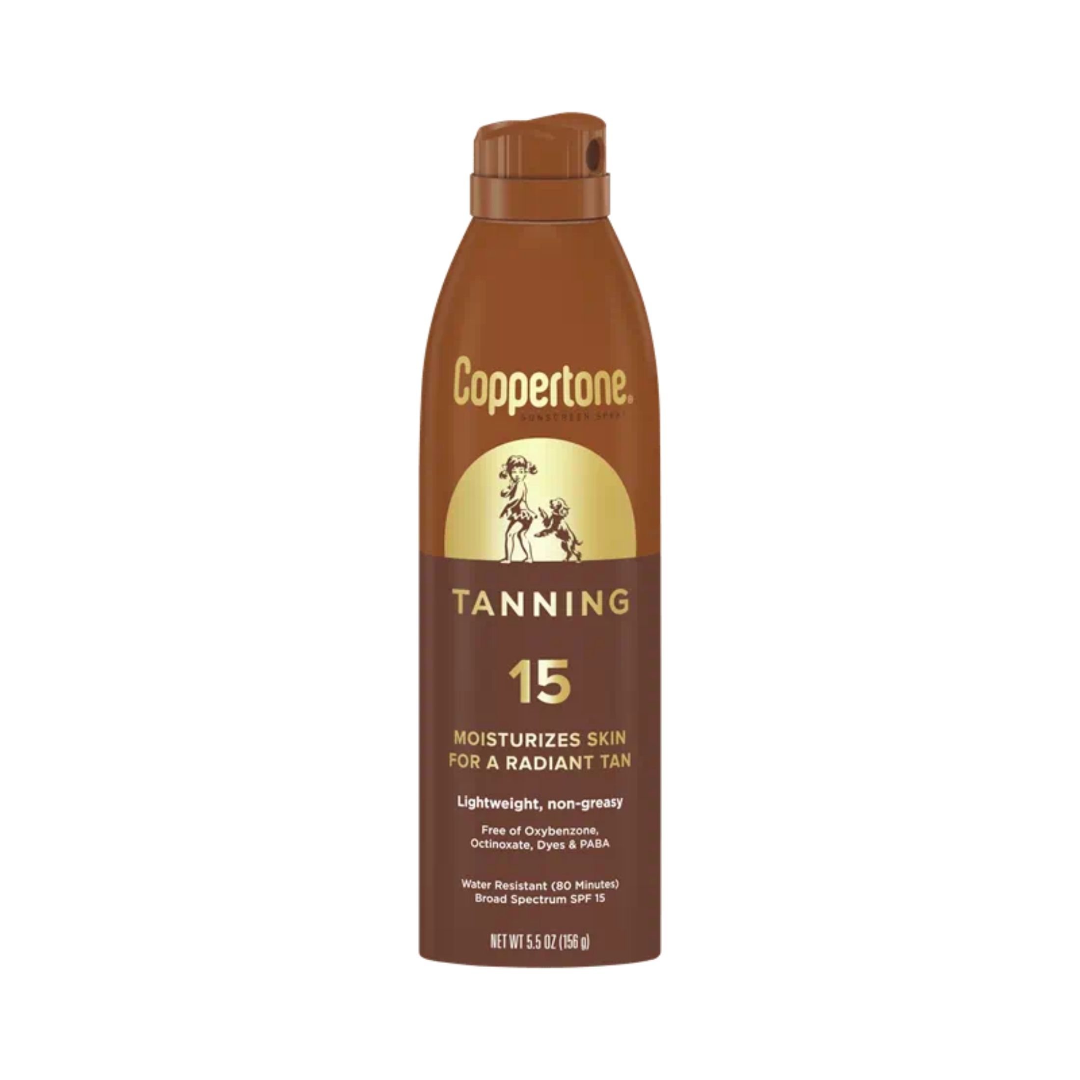 Coppertone Tanning Sunscreen Spray, SPF 15, Water Resistant