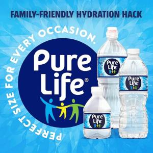 Pure Life, Purified Water, 16.9 Fl Oz, Plastic Bottled Water, 12 Pack