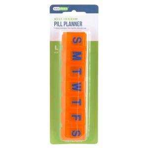 Ezy Dose Pill Reminder, 7 Day, Large, Amber Contour