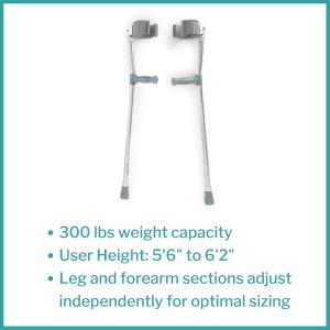 McKesson Forearm Crutches, Box Of 1