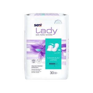 Seni Lady Maximum Bladder Control Pad Moderate Absorbency 11 Inch Length