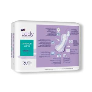 Seni Lady Maximum Bladder Control Pad Moderate Absorbency 11 Inch Length