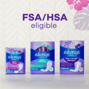 Always Thin No Feel Protection Daily Liners Regular Absorbency