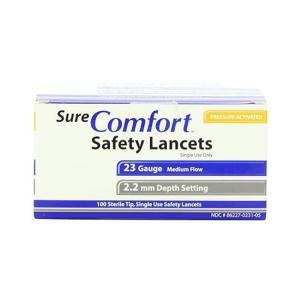 Sure Safety Lancet 23 Gauge 2.2 Mm Depth
