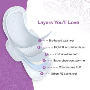 Veeda Natural Incontinence Pads For Bladder Leakage Protection, Maximum Absorbency