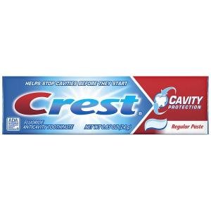 Crest Toothpaste, Cavity Protection, Regular Paste 0.85 Oz