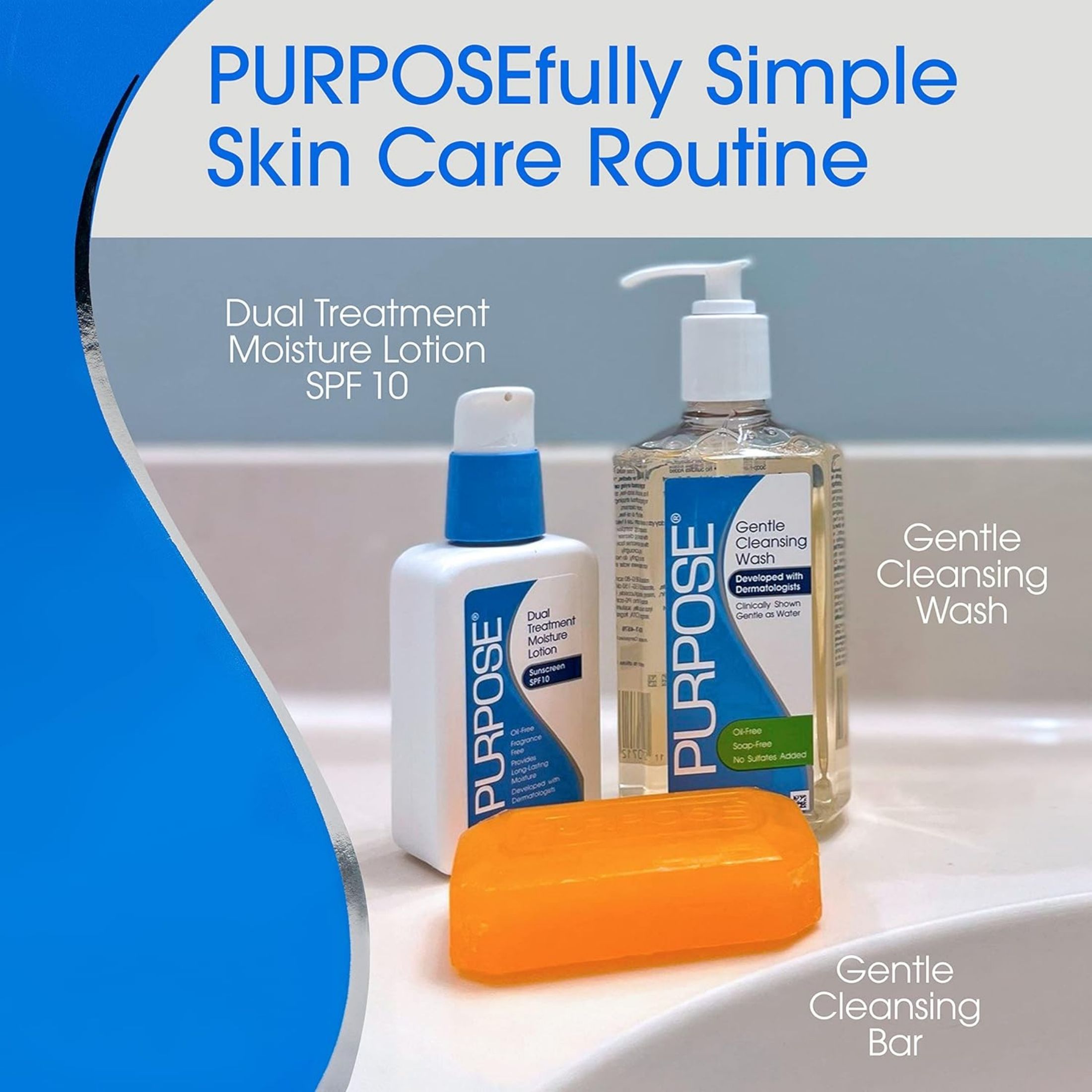 Purpose Cleansing Bar, Gentle, Oil Free, Hypoallergenic 3.6 Oz