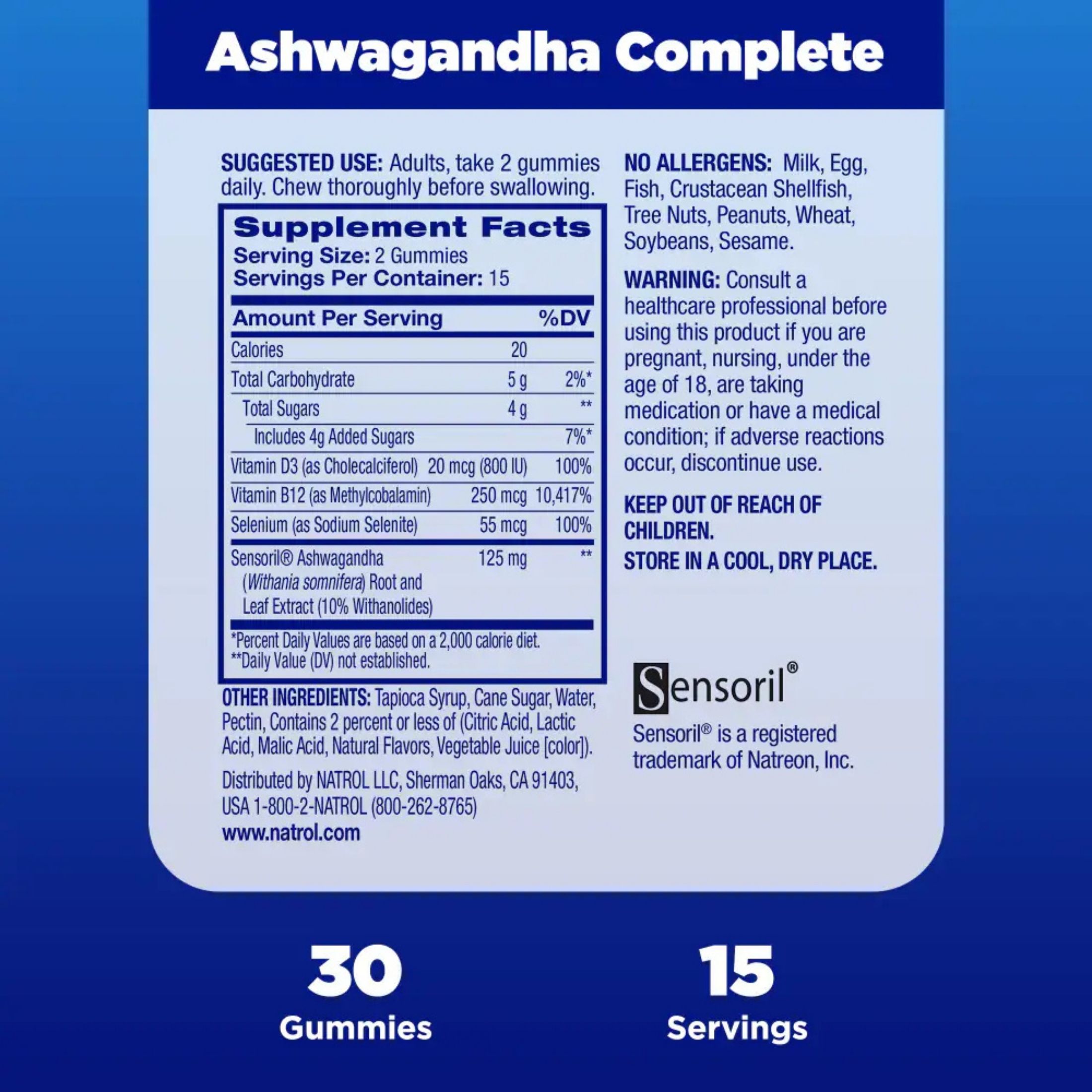 Natrol Ashwagandha Complete Gummies - 30ct