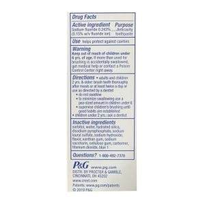 Crest Tartar Protection Toothpaste, Fluoride Anticavity, Regular Paste