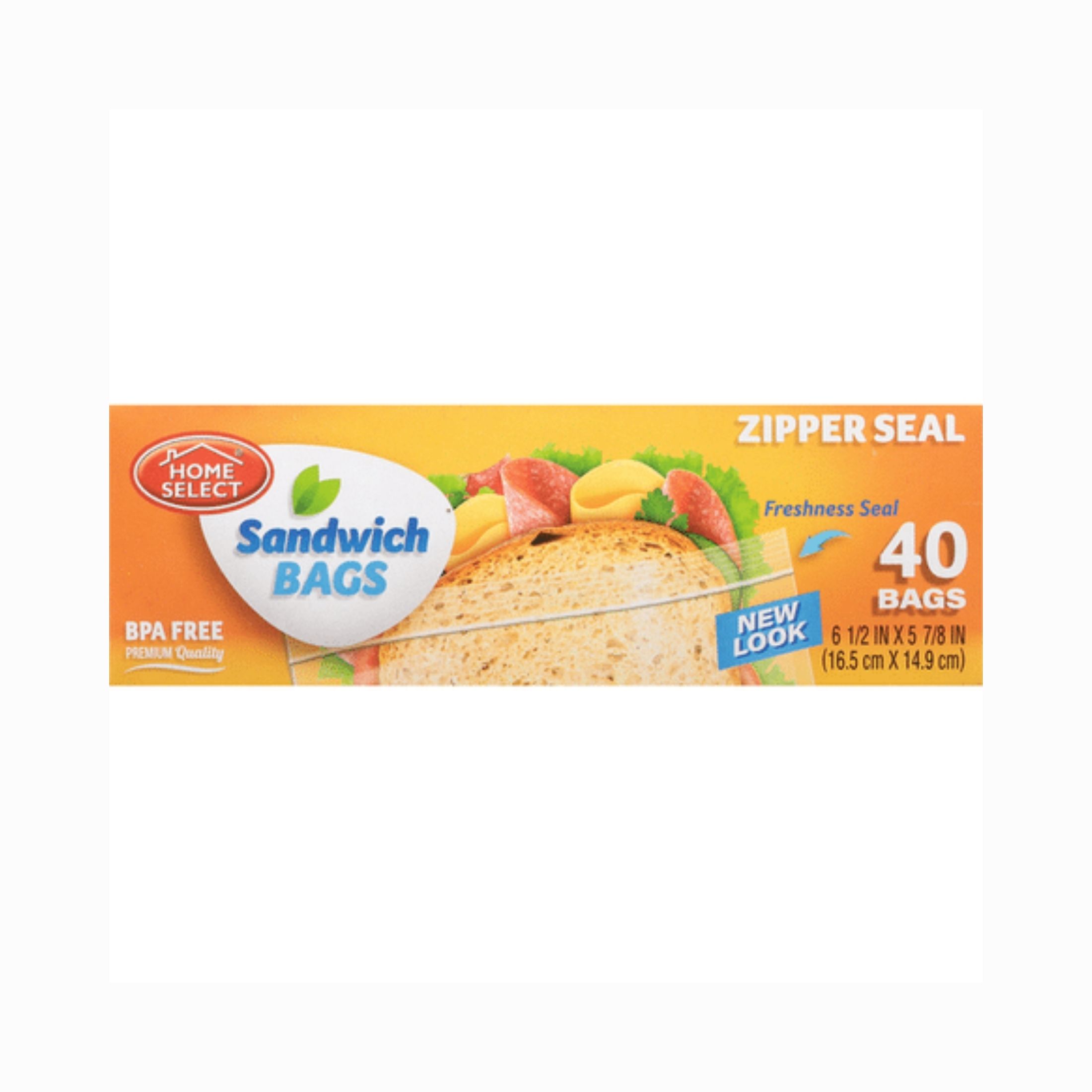Home Select Sandwich Bags, Zipper Seal