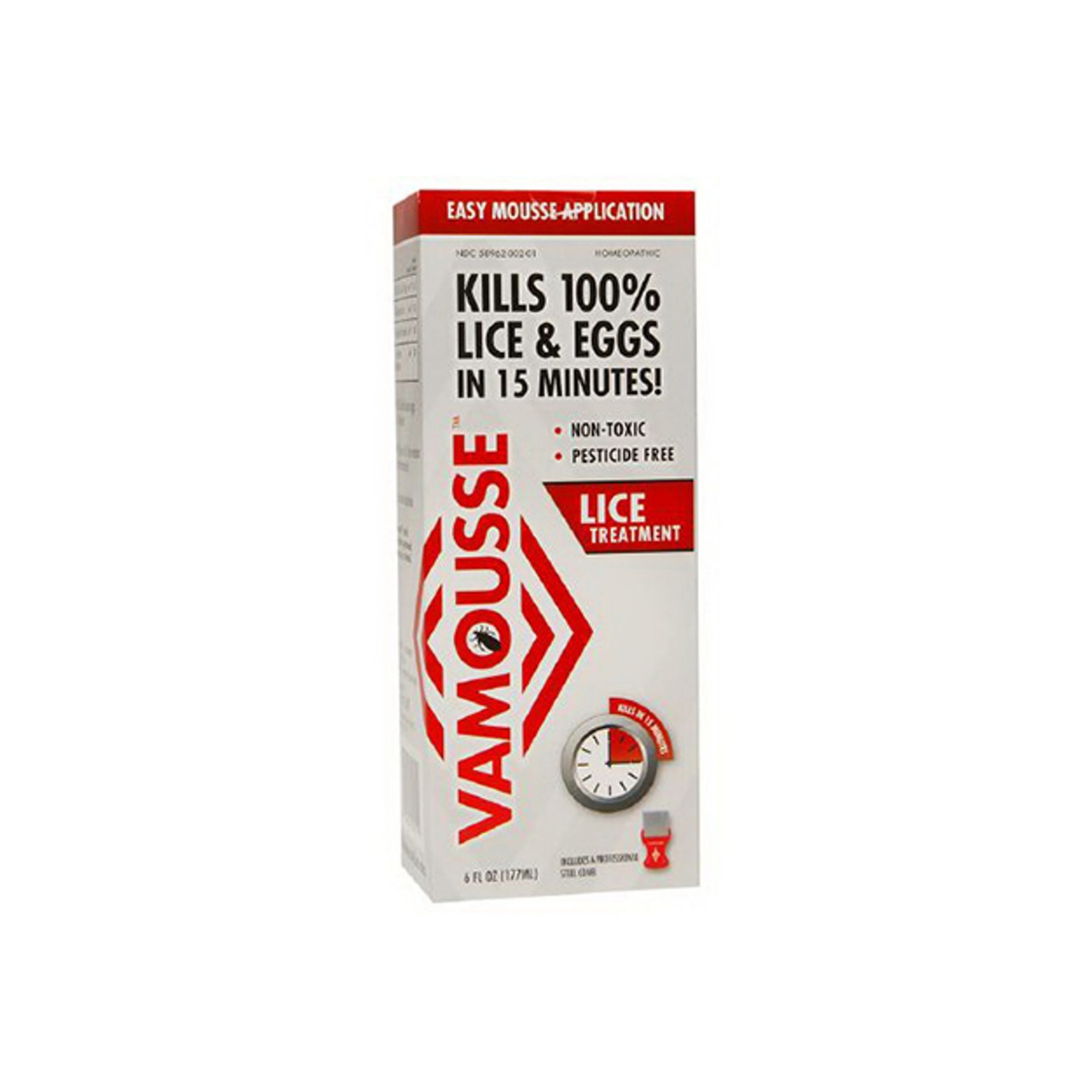 Vamousse Head Lice Treatment, Easy Mousse Application - 6 Oz