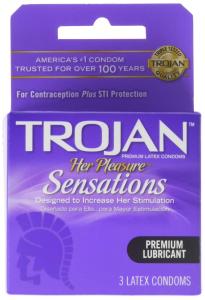 Trojan Her Pleasure Sensations Lubricated Premium Latex Condoms