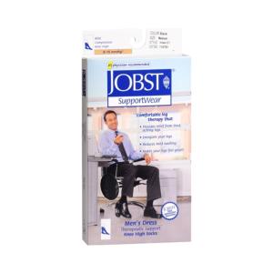 Jobst Men'S Dress Socks - Knee High, Mild Compression, Black, Medium - 1 Pair